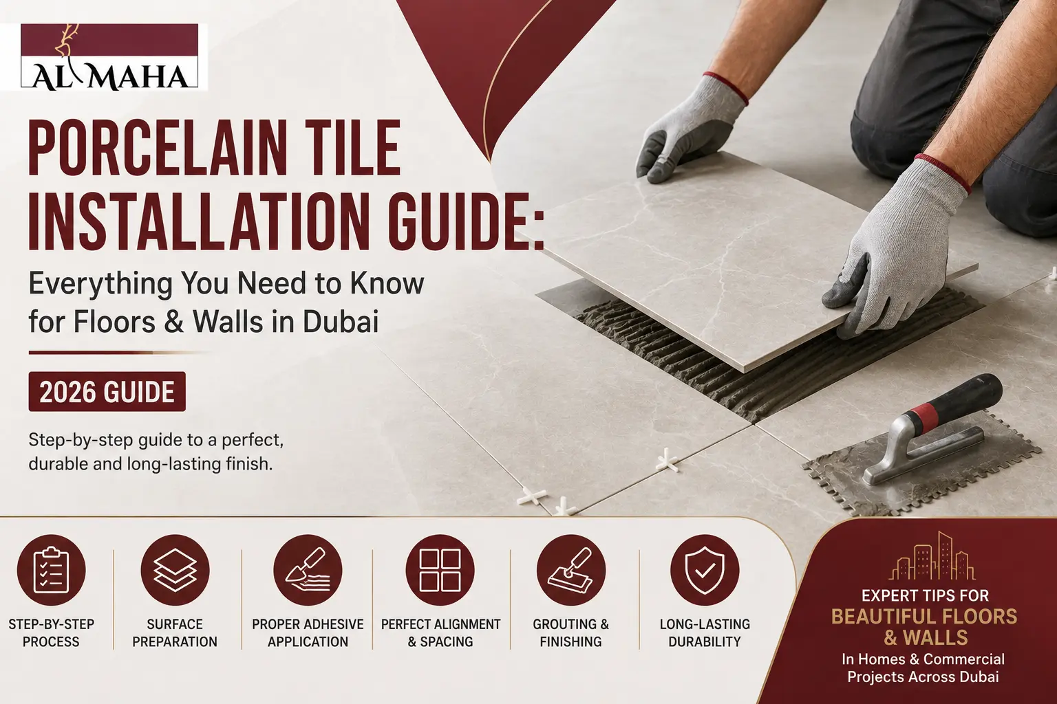 Porcelain Tile Installation Guide: Everything You Need to Know for Floors & Walls in Dubai (2026)